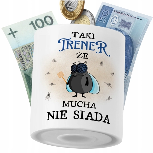 Skarbonka Dla Trenera na Prezent z Nadrukiem ze Zdjęciem PoliDraw