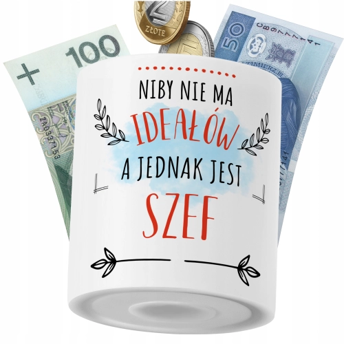 Skarbonka Dla Szefa na Prezent z Nadrukiem ze Zdjęciem PoliDraw