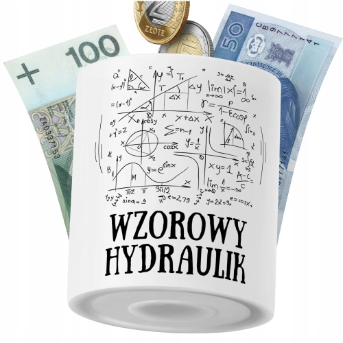 Skarbonka Dla Hydraulika na Prezent z Nadrukiem ze Zdjęciem PoliDraw