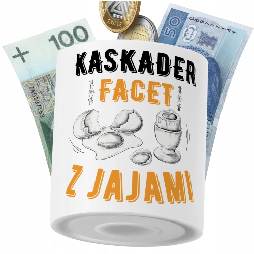 Skarbonka Dla Kaskadera na Prezent z Nadrukiem ze Zdjęciem PoliDraw