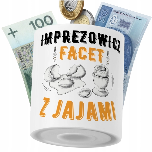 Skarbonka Dla Imprezowicza na Prezent z Nadrukiem ze Zdjęciem PoliDraw