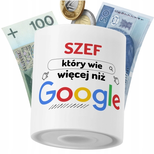 Skarbonka Dla Szefa na Prezent z Nadrukiem ze Zdjęciem PoliDraw
