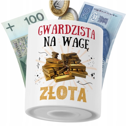 Skarbonka Dla Gwardzisty na Prezent z Nadrukiem ze Zdjęciem PoliDraw