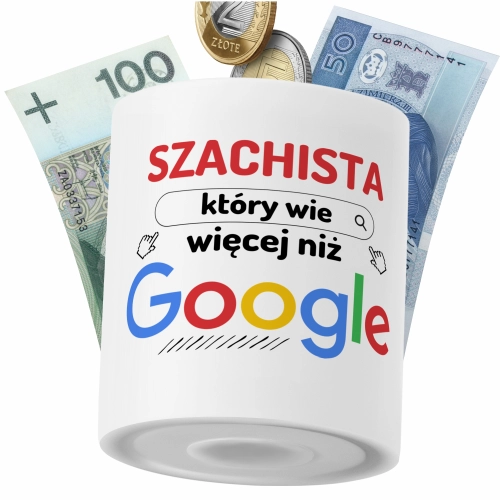 Skarbonka Dla Szachisty na Prezent z Nadrukiem ze Zdjęciem PoliDraw