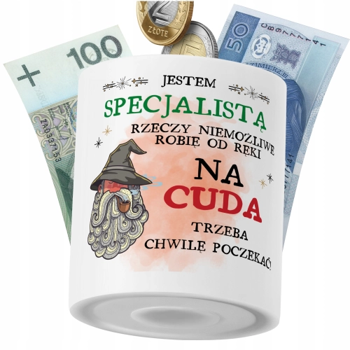 Skarbonka Dla Specjalisty na Prezent z Nadrukiem ze Zdjęciem PoliDraw