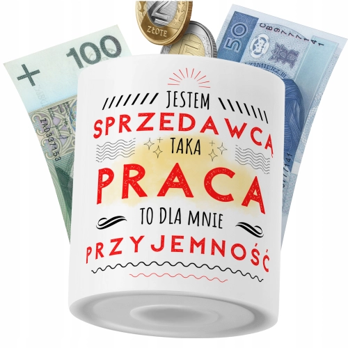 Skarbonka Dla Sprzedawcy na Prezent z Nadrukiem ze Zdjęciem PoliDraw