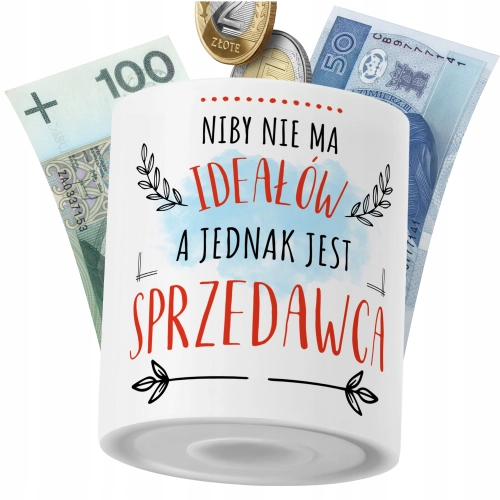 Skarbonka Dla Sprzedawcy na Prezent z Nadrukiem ze Zdjęciem PoliDraw