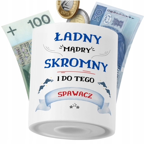 Skarbonka Dla Spawacza na Prezent z Nadrukiem ze Zdjęciem PoliDraw