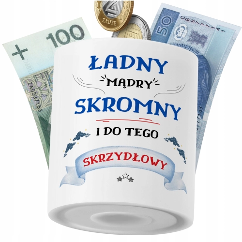 Skarbonka Dla Skrzydłowego na Prezent z Nadrukiem ze Zdjęciem PoliDraw