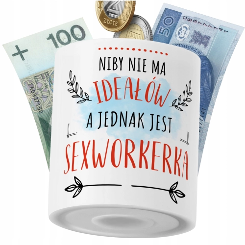 Skarbonka Dla Sexworkerki na Prezent z Nadrukiem ze Zdjęciem PoliDraw