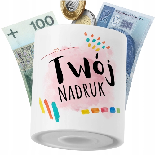 Skarbonka Dla Sąsiadki na Prezent z Nadrukiem ze Zdjęciem PoliDraw