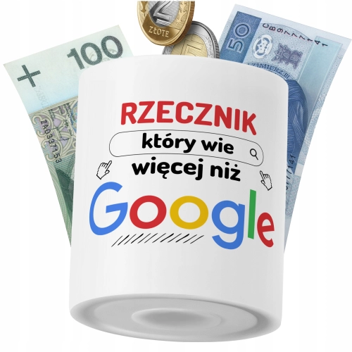 Skarbonka Dla Rzecznika na Prezent z Nadrukiem ze Zdjęciem PoliDraw