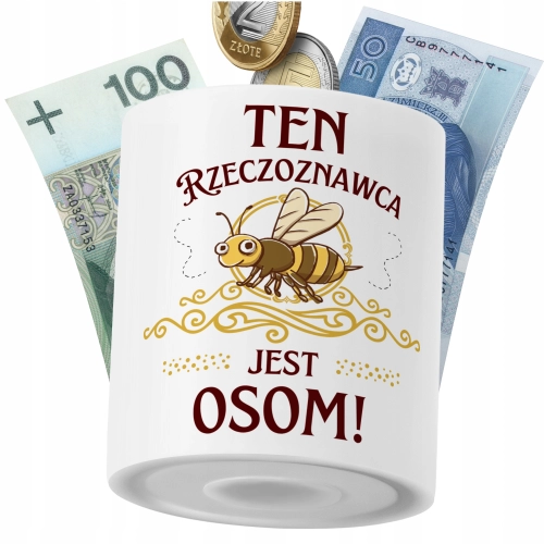 Skarbonka Dla Rzeczoznawcy na Prezent z Nadrukiem ze Zdjęciem PoliDraw