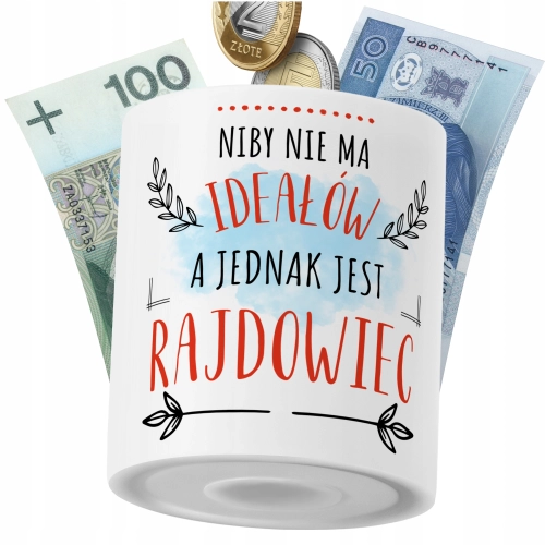Skarbonka Dla Rajdowca na Prezent z Nadrukiem ze Zdjęciem PoliDraw