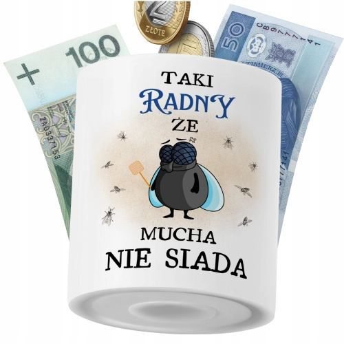 Skarbonka Dla Radnego na Prezent z Nadrukiem ze Zdjęciem PoliDraw