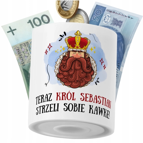 Skarbonka Dla Sebastiana na Prezent z Nadrukiem ze Zdjęciem PoliDraw