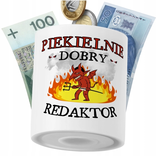 Skarbonka Dla Redaktora na Prezent z Nadrukiem ze Zdjęciem PoliDraw