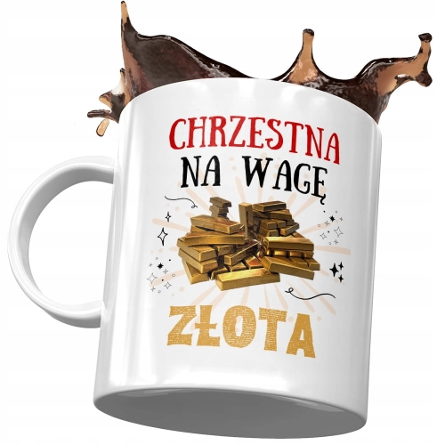 Kubek Dla Chrzestnej na Urodziny na Prezent z Nadrukiem ze Zdjęciem