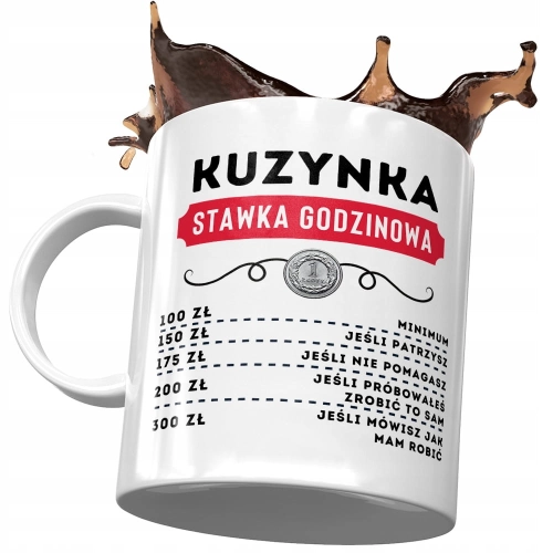 Kubek Dla Kuzynki na Urodziny na Prezent z Nadrukiem ze Zdjęciem