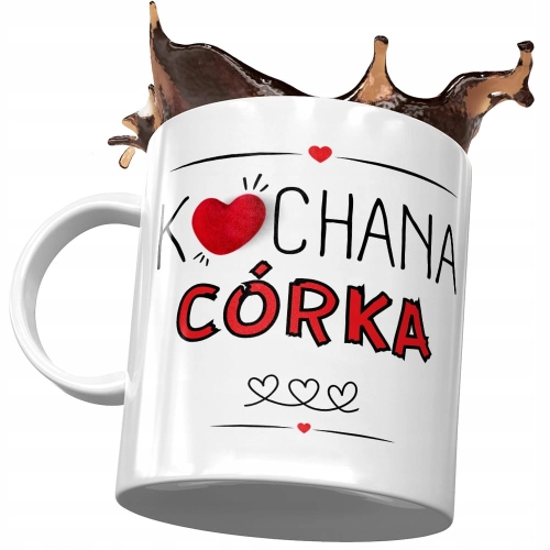 Kubek Dla Córki Córeczki na Dzień Dziecka Prezent - Kochana córka z Nadrukiem ze Zdjęciem