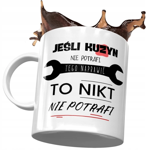 Kubek Dla Kuzyna na Urodziny Imieniny na Prezent z Nadrukiem ze Zdjęciem