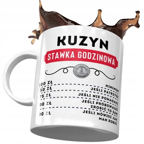 Kubek Dla Kuzyna na Urodziny Imieniny na Prezent z Nadrukiem ze Zdjęciem