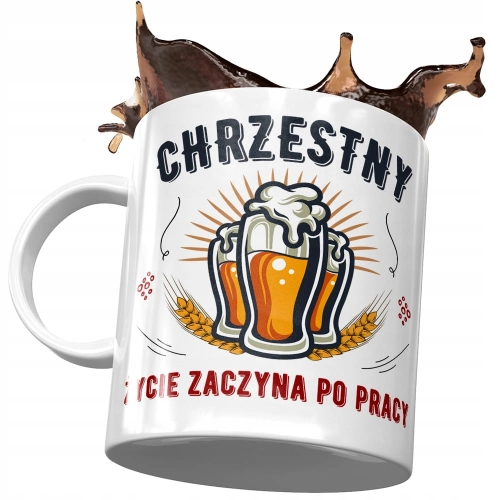 Kubek Dla Chrzestnego Rodziny Idealny na Prezent z Nadrukiem ze Zdjęciem