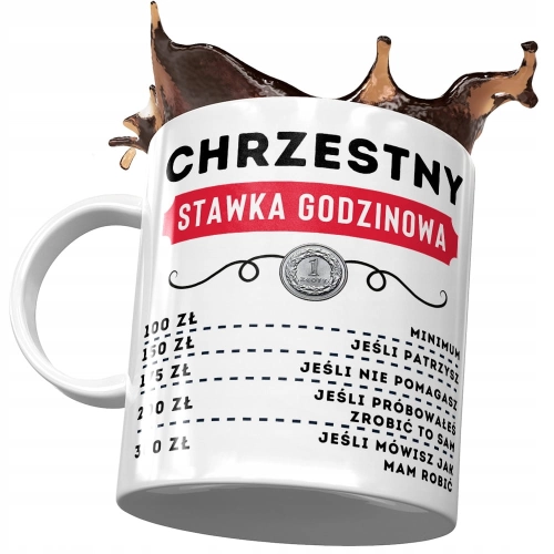 Kubek Dla Chrzestnego Rodziny Idealny na Prezent z Nadrukiem ze Zdjęciem