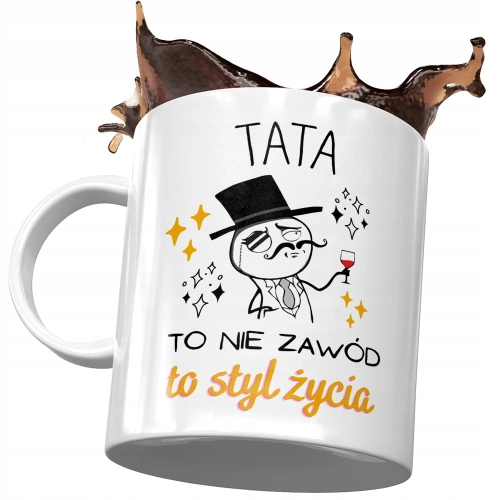 Kubek Dla Taty Ojca na Dzień Taty na Prezent - Tata to nie zawód to styl życia z Nadrukiem ze Zdjęciem