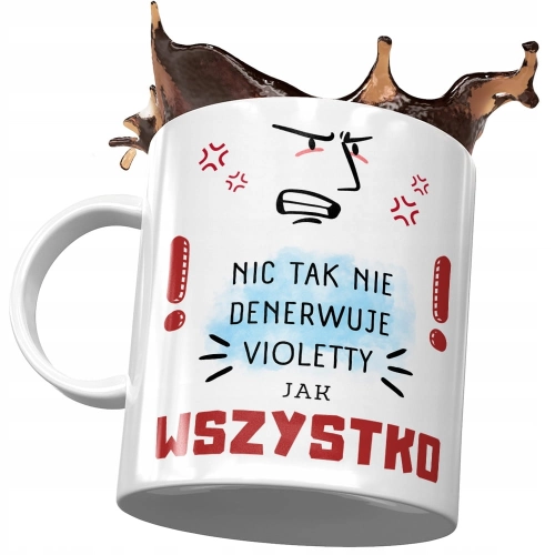 Kubek Dla Violetty Koleżanki Przyjaciółki Żony z Nadrukiem ze Zdjęciem