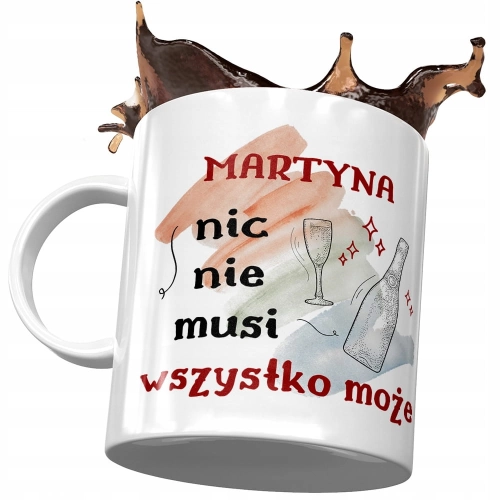Kubek Dla Martyny Żony Przyjaciółki na Prezent z Nadrukiem ze Zdjęciem