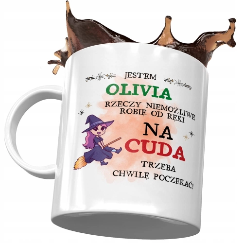 Kubek Dla Olivii Koleżanki Żony na Prezent z Nadrukiem ze Zdjęciem