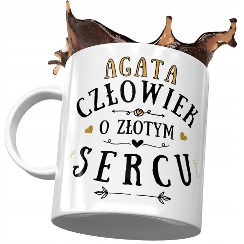 Kubek Dla Agaty Agi Żony Koleżanki na Prezent z Nadrukiem ze Zdjęciem