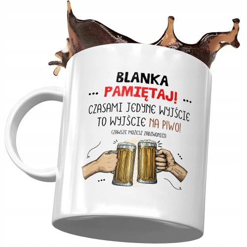 Kubek Dla Blanki Koleżanki Siostry na Prezent z Nadrukiem ze Zdjęciem