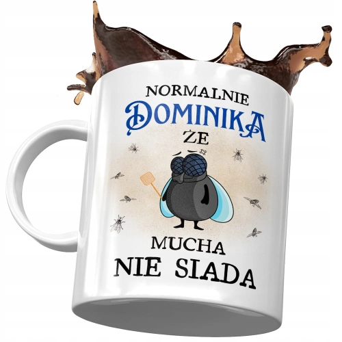 Kubek Dla Dominiki Żony Koleżanki na Prezent z Nadrukiem ze Zdjęciem
