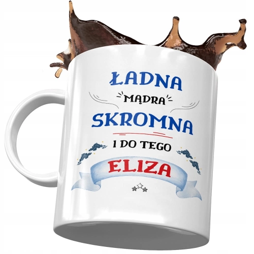Kubek Dla Elizy Żony Koleżanki na Prezent z Nadrukiem ze Zdjęciem