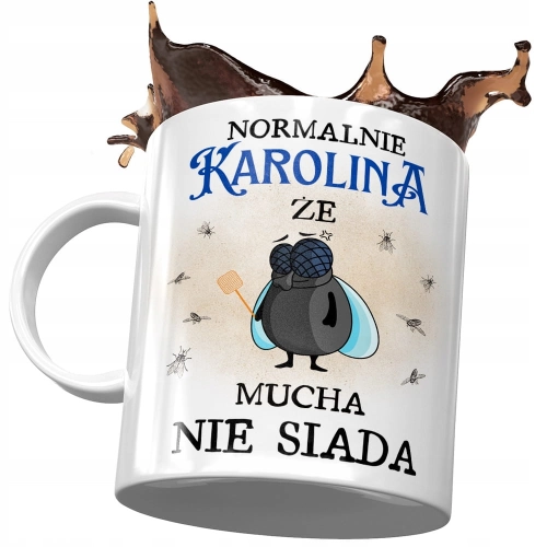 Kubek Dla Karoliny Koleżanki Żony na Prezent z Nadrukiem ze Zdjęciem