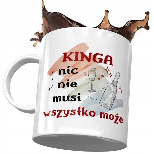 Kubek Dla Kingi Żony Koleżanki na Prezent z Nadrukiem ze Zdjęciem