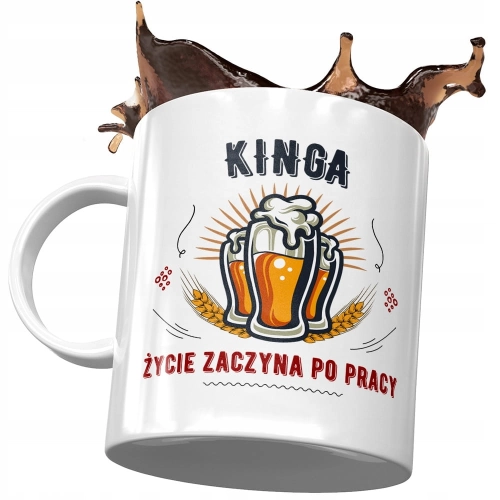 Kubek Dla Kingi Żony Koleżanki na Prezent z Nadrukiem ze Zdjęciem