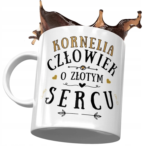 Kubek Dla Kornelii Żony Koleżanki na Prezent z Nadrukiem ze Zdjęciem