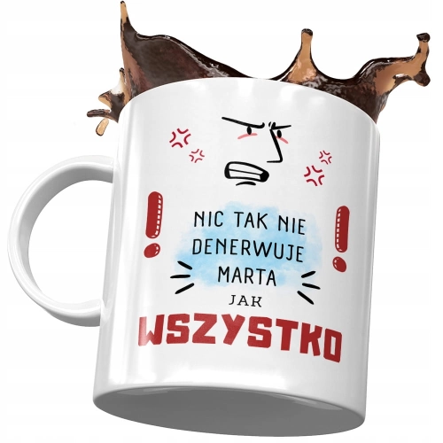 Kubek Dla Marty Żony Koleżanki na Prezent z Nadrukiem ze Zdjęciem