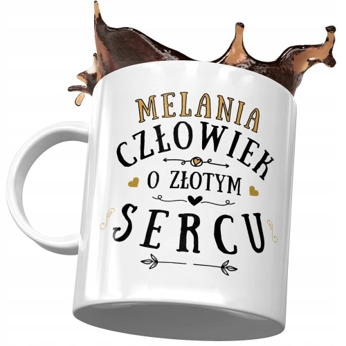 Kubek Dla Melanii Żony Koleżanki na Prezent z Nadrukiem ze Zdjęciem