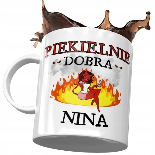 Kubek Dla Niny Żony Przyjaciółki na Prezent z Nadrukiem ze Zdjęciem