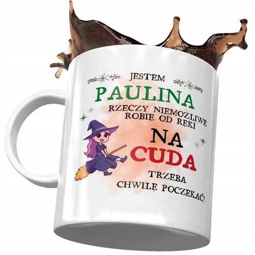 Kubek Dla Pauliny Żony Koleżanki na Prezent z Nadrukiem ze Zdjęciem