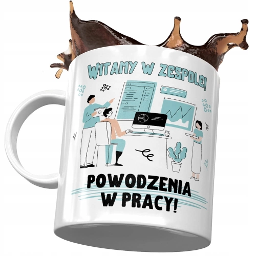Kubek na Powitanie Przywitanie w Pracy z Nadrukiem ze Zdjęciem