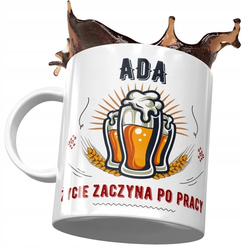 Kubek Dla Ady Żony Koleżanki na Prezent z Nadrukiem ze Zdjęciem