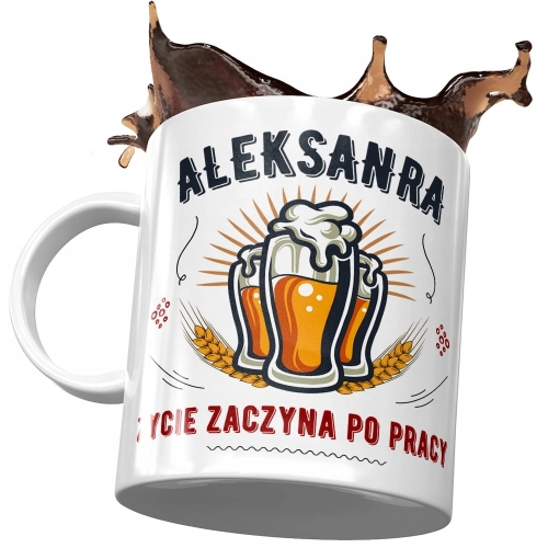 Kubek Dla Aleksandry Koleżanki Żony na Prezent z Nadrukiem ze Zdjęciem