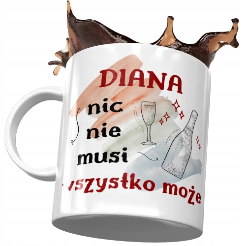 Kubek Dla Diany Koleżanki Żony na Prezent z Nadrukiem ze Zdjęciem