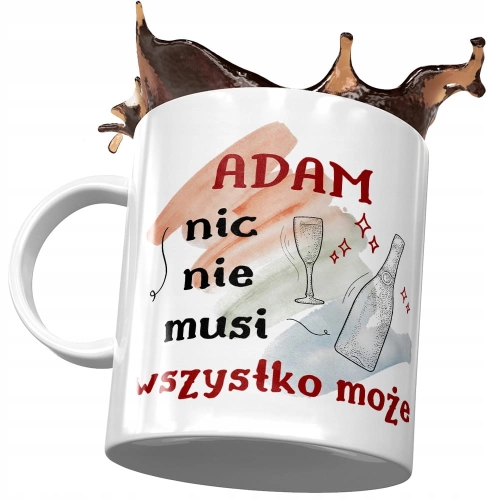 Kubek Dla Adama Kolegi Męża Prezent na Urodziny z Nadrukiem ze Zdjęciem