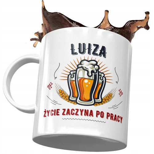 Kubek Dla Luizy Żony Koleżanki na Prezent z Nadrukiem ze Zdjęciem